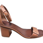 Tory Burch  Women's Gabrielle leather‎ city sandal royal tan Block Heel Size 11 Photo 0