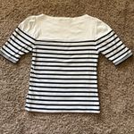 Ralph Lauren Lauren White & Navy Striped Top Photo 5