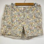 Loft  White Orange & Yellow Floral Womens Chino Dressy Shorts Womens 8 Beachy Photo 0