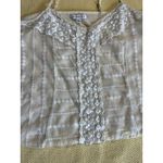 American Eagle  Cami Size L Cream Crochet Mech Ethereal Fairy Photo 3
