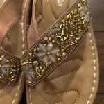 Spring Step Patrizia By  Embellished Tan Wedge Sandals Size 9 New Without Tags Photo 4