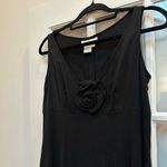 Doncaster Vintage Silk Goth Formal Midi Dress Rosette Detail Size 8 Cocktail Photo 3