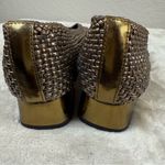 Sesto Meucci  Black and Gold Woven Flats SZ:8 Photo 4