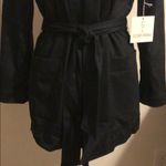 G by Gustavo Arango jacket Front Tie Close black w/blue diamond print Size 8 NWT Photo 3