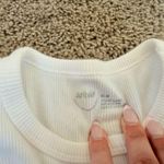 Aerie  White Tank Ribbed Photo 2