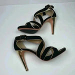Diane Von Furstenberg  Black Suede Jodi Platform Strappy Stiletto‎ Heel Photo 4
