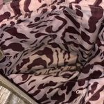 Gold Pewter metallic faux leather buckle handbag Photo 6