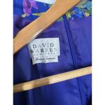 David Warren Faux Wrap Midi Maxi Dress 8 Vintage Tropical Floral Chiffon Photo 3