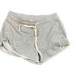 Gap vintage print Women's Small Gray Cotton Blend Drawstring Shorts With Rainbow Photo 0