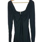 Free People Ruby Navy Blue Ripped Cut Out Long Sleeve L Photo 1