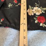 Vintage adonna Night Shirt size L Black Floral Satin Lace Romantic Whimsigoth Size L Photo 11