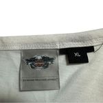 Harley Davidson Vintage Y2K Style  Rhinestone White Short Sleeve Vneck XL Photo 4