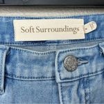 Soft Surroundings  light wash high waist embroidered skinny jeans women’s size 6 Photo 8