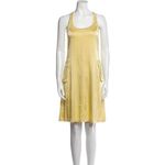 NEW Kristensen Du Nord Silk Scoop Neck Mini Dress, Yellow, Large Yellow Photo 1