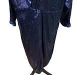 Anthropologie Twist-Front Sequin Plus Dress in navy size 20W Photo 8