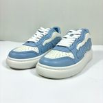 Alexander Wang  Puff Pebble Leather Logo Low Top Sneakers Blue White EU 39 NEW Photo 6