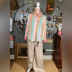 Tommy Hilfiger Y2K Vintage  Pastel Stripe Cotton Button Up Size 14 Photo 6