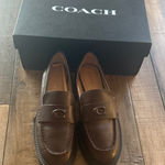 Coach  women Dark Brown Leather Loafers Photo 0