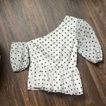 Camila Coelho  white polka dot mala blouse Photo 0