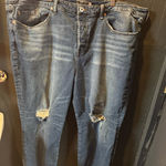 Torrid Women’s  Dark Wash Distressed High Rise Straight Blue Denim Jeans Photo 0