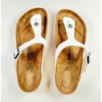 Birkenstock Gizeh Sandals Brown White Birko Flor Flat Flip Flops Thong 39 US 9 Photo 2