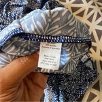 Cabana Life West Indies Fringe Romper Blue White Geometric Printed Jumpsuit L Size L Photo 15