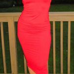 Red tube top dress Size M Photo 2