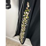 Black Embroidered Kurta Dress Long Sleeve Sheer Sleeve Elegant Special Occasion Black Photo 12