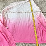 EXPRESS Ombré Open Long Sleeve Lightweight Cotton Cardigan Pink Small Stretchy Photo 3