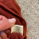 Lovestitch  Rust Oversize V-Neck Hooded Short Sleeve Tunic Photo 4