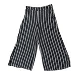 Hollister Navy Striped Wide Legged Cropped Palazzo Pants Size Small Clean Girl Photo 0