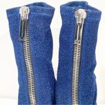 Stella McCartney  Women’s Blue Groove Glitter Zip Ankle Boots Size 10 Photo 3