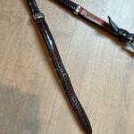 Brighton Vintage  Embossed Braided Leather Belt Photo 6