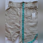 NWTS Risen Jeans Linen Blend High Waist Shorts Women's Small Light Tan Photo 6