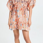 MISA Los Angeles NWT Misa‎ Los Angeles Sari Floral Poplin Balloon-Sleeve Mini Dress - Size Small Photo 0