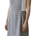 White House | Black Market  Sleeveless Tweed Mix A-Line Dress Fringe‎ Hem NWOT 10 Photo 0