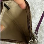 Coach  Burgundy Brown Signature Canvas Wristlet Photo 3