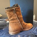 A.S. 98 Tan, Suede Zarek Moto Boot, Size 37 Photo 1