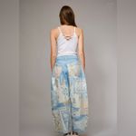 Boutique patchwork‎ Illusions Printed barrel Jeans Size small nwt! Blue Photo 5