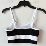 Beach Riot ‎ Eva Colorblock Rib Bikini Top S Black White Photo 4