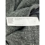 Eileen Fisher  Textured Knit High Collar Jacket Gray Black Button Front Career Photo 2