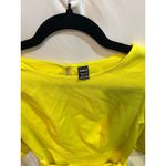 SheIn  Yellow Mini Dress Puff Sleeve Tie‎ Waist Party Cocktail Photo 2