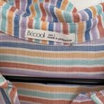 Be cool Colorful Striped Button Down Blouse Photo 2