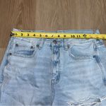 American Eagle  Light Wash Distressed Wide Leg Skater Jeans - Size 6 Long Photo 4