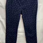 Orvis women's five pocket navy blue cotton stretch chino casual skinny pants 10 Photo 0