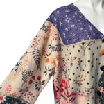 Yesno Button Down Oversized Cotton/Wool Blend Boho Patchwork Print Cardigan Photo 10
