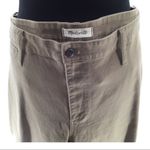 Madewell  Emmett olive green wide leg crop pants Photo 3