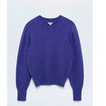 Pistola  Collette Puff Sleeve Alpaca Blend Crewneck Sweater Periwinkle Size M Photo 3