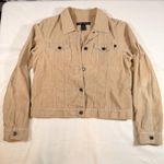 Abercrombie & Fitch Vintage Tan Corduroy Womens 100% Cotton Trucker Jacket Large Photo 0