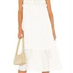 Majorelle  White Adam Midi Dress In White Lurex Size Small Photo 0